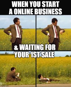 i want to start online business funny image
